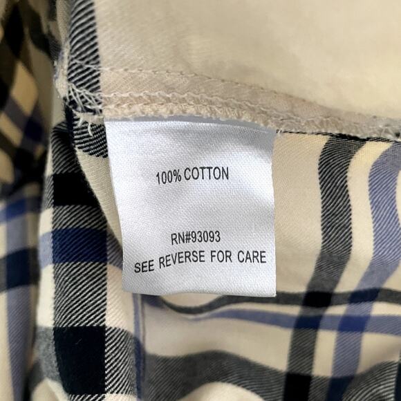 Tyler Boe Tina Plaid Tunic Top Brushed Cotton Size Medium Casual Effortless - Picture 10 of 10